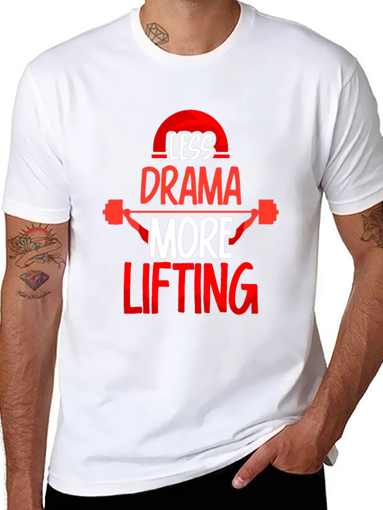 Less Drama More Lifting Black T-Shirt