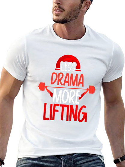 Less Drama More Lifting Black T-Shirt