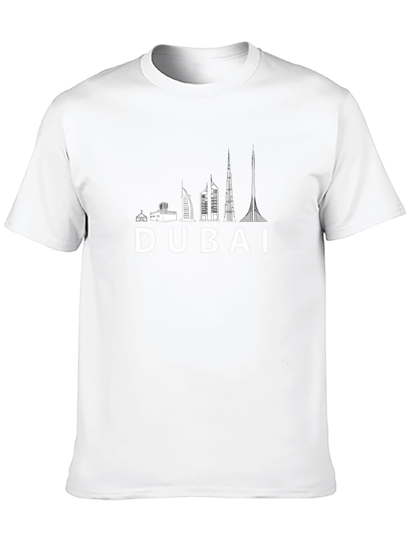 Dubai Skyline Black T-Shirt