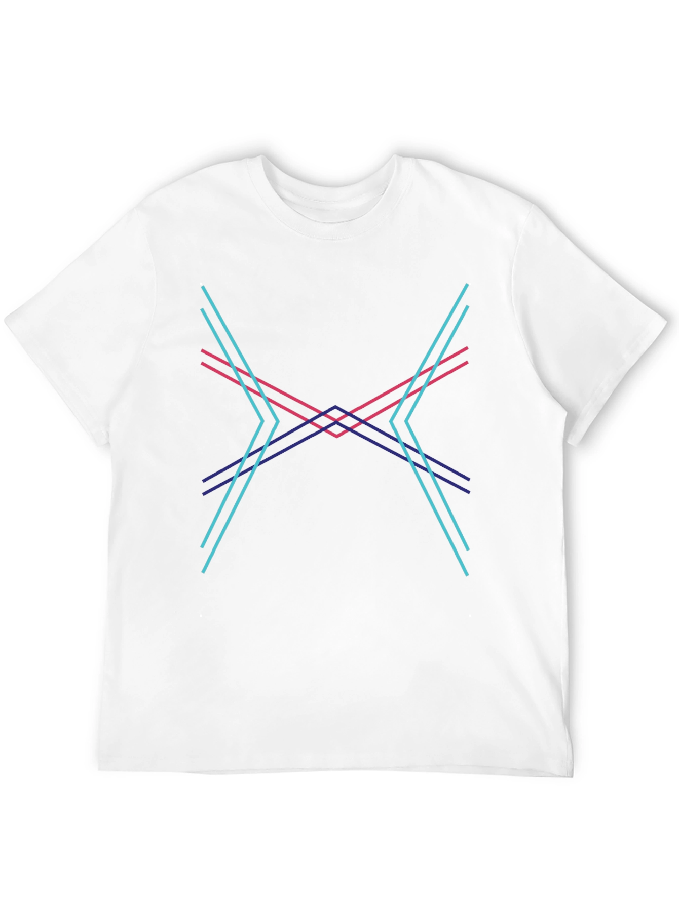 Abstract Geometric Lines Graphic Tee - Modern Design