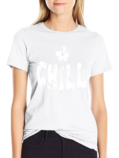Chill Graphic Print Black T-Shirt