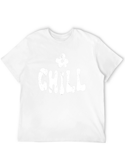 Chill Graphic Print Black T-Shirt