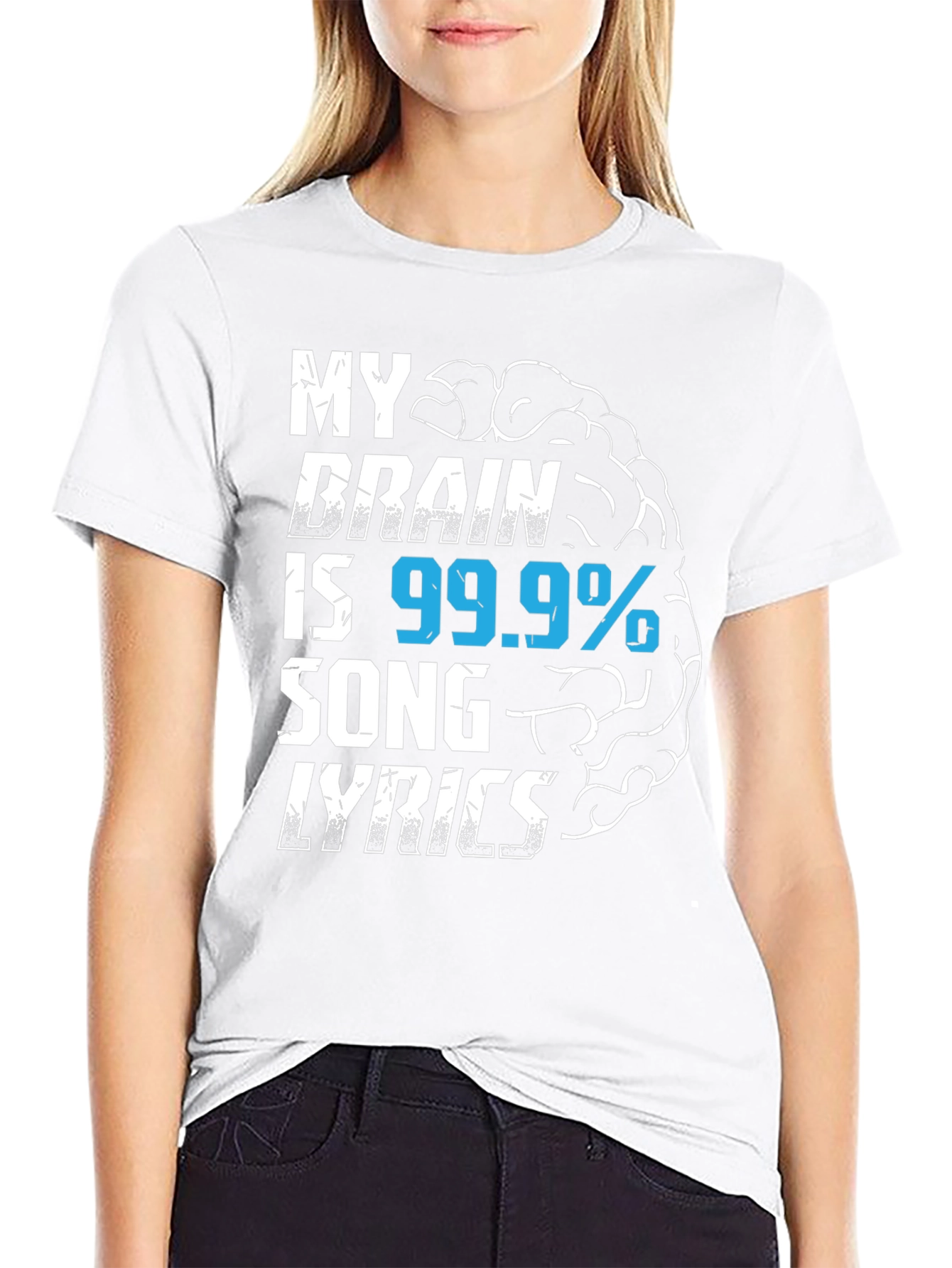 My Brain is 99.9% Song Lyrics T-Shirt