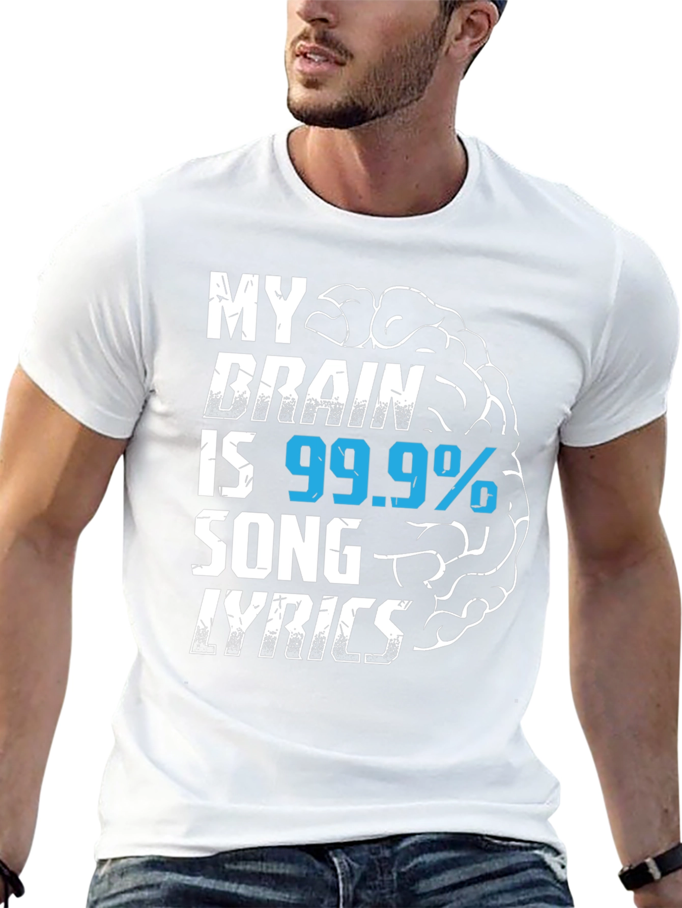 My Brain is 99.9% Song Lyrics T-Shirt