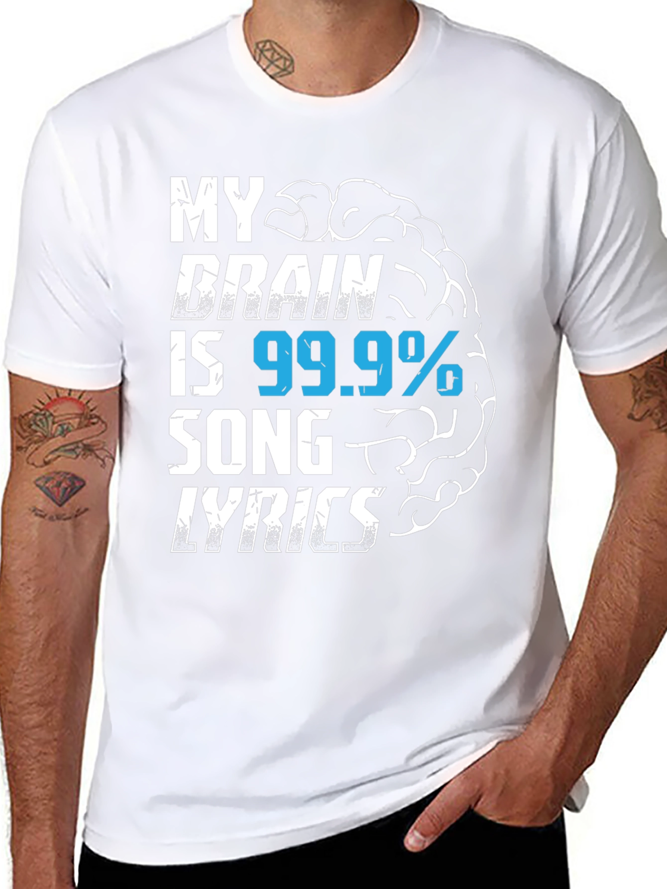 My Brain is 99.9% Song Lyrics T-Shirt