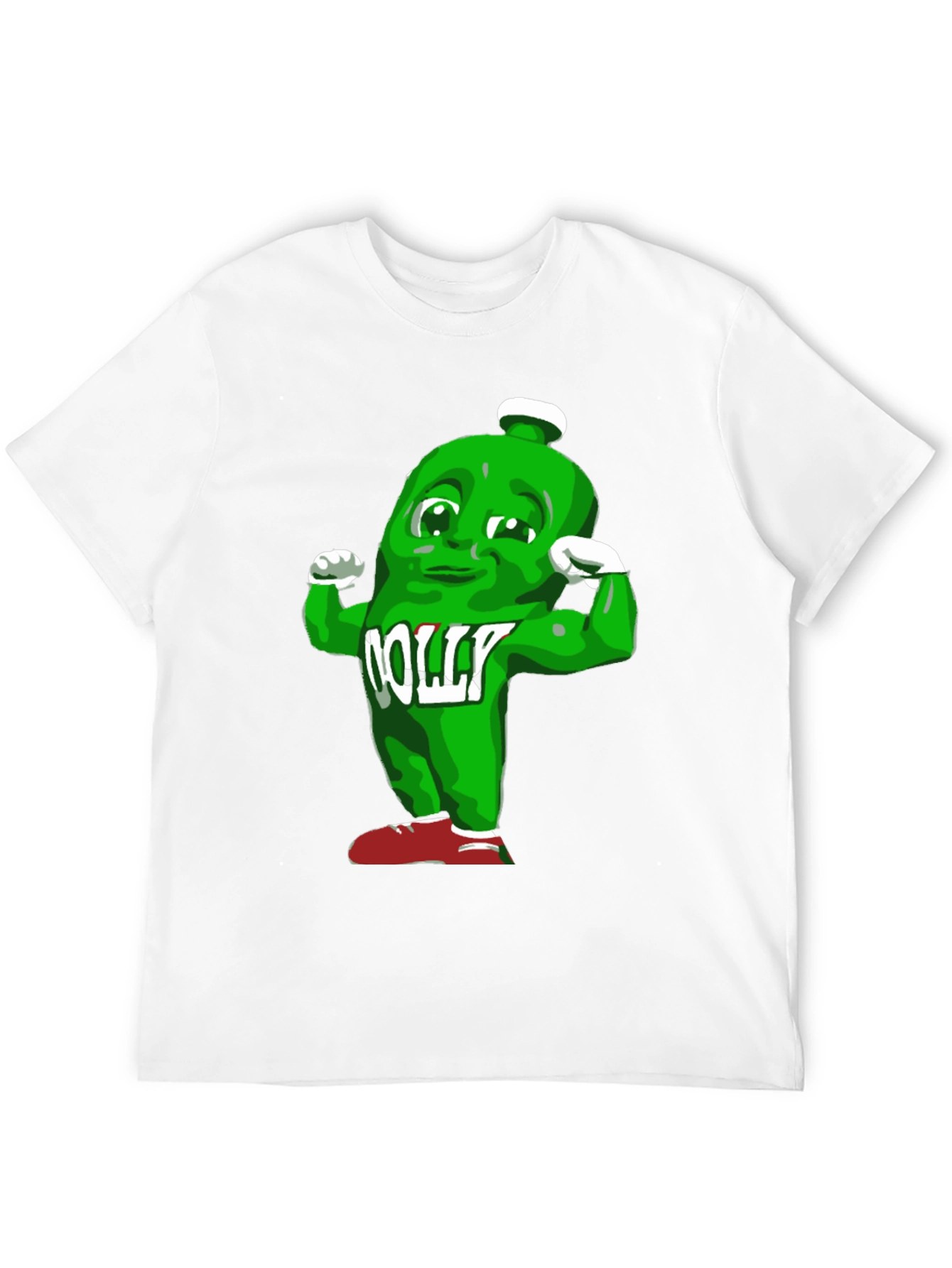 Funny Muscle Green Bottle Cartoon Black T-Shirt
