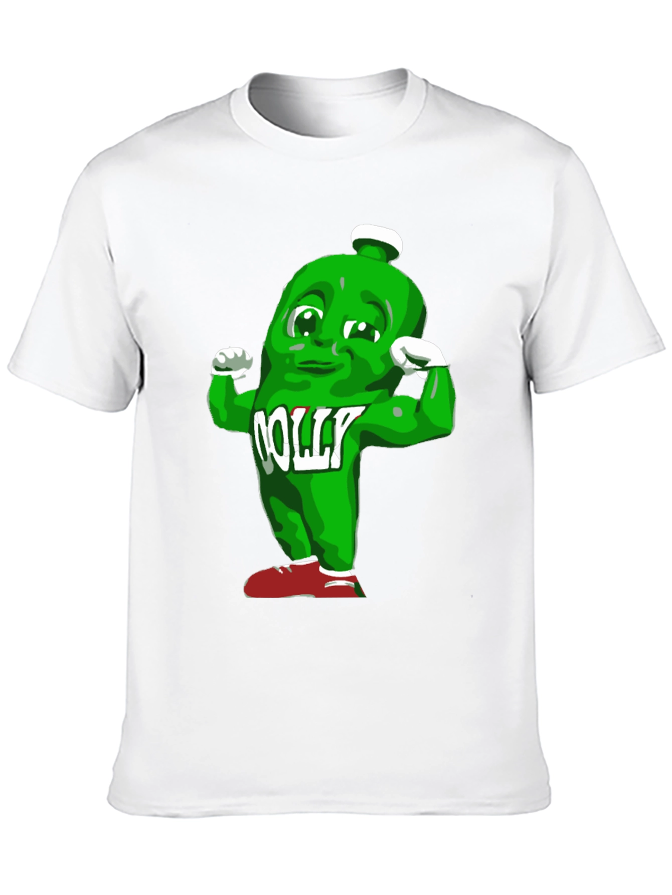 Funny Muscle Green Bottle Cartoon Black T-Shirt