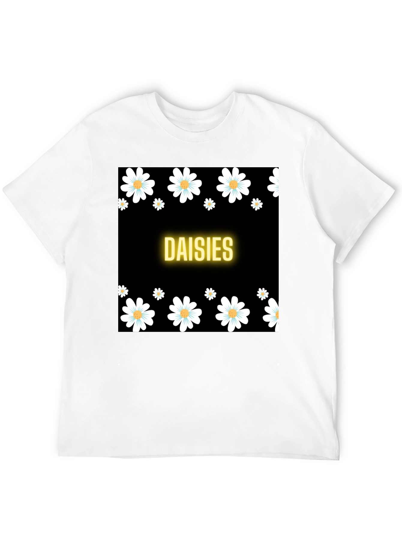 Daisies Black T-Shirt