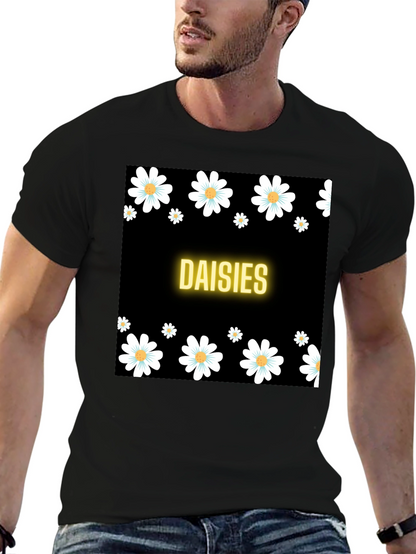 Daisies Black T-Shirt