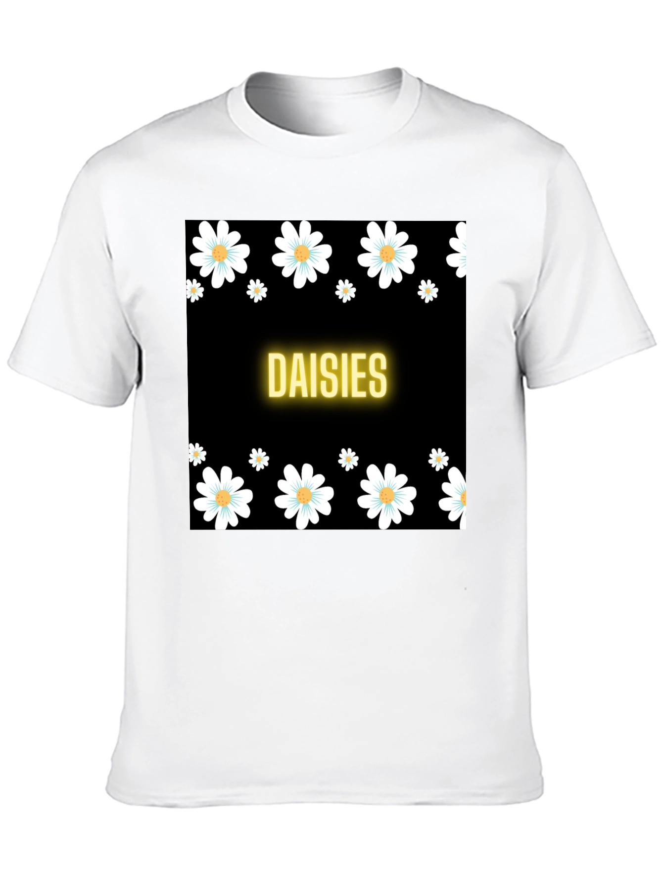 Daisies Black T-Shirt