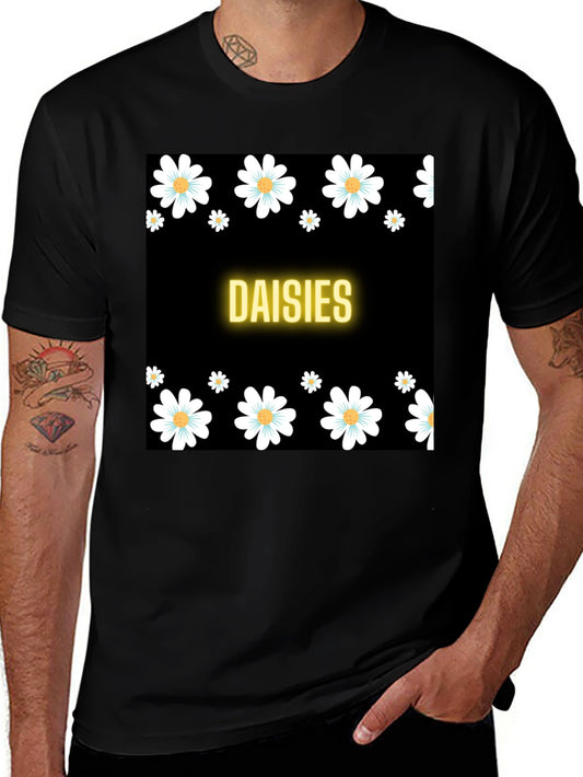 Daisies Black T-Shirt
