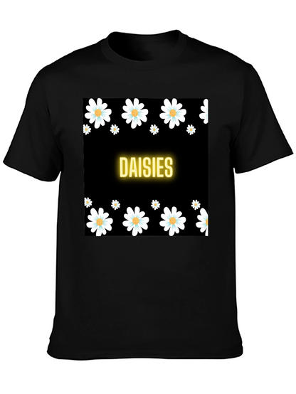 Daisies Black T-Shirt