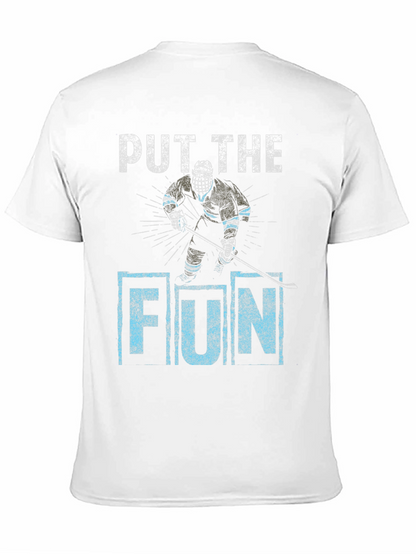 Put The Fun In Hockey Black Graphic Tee