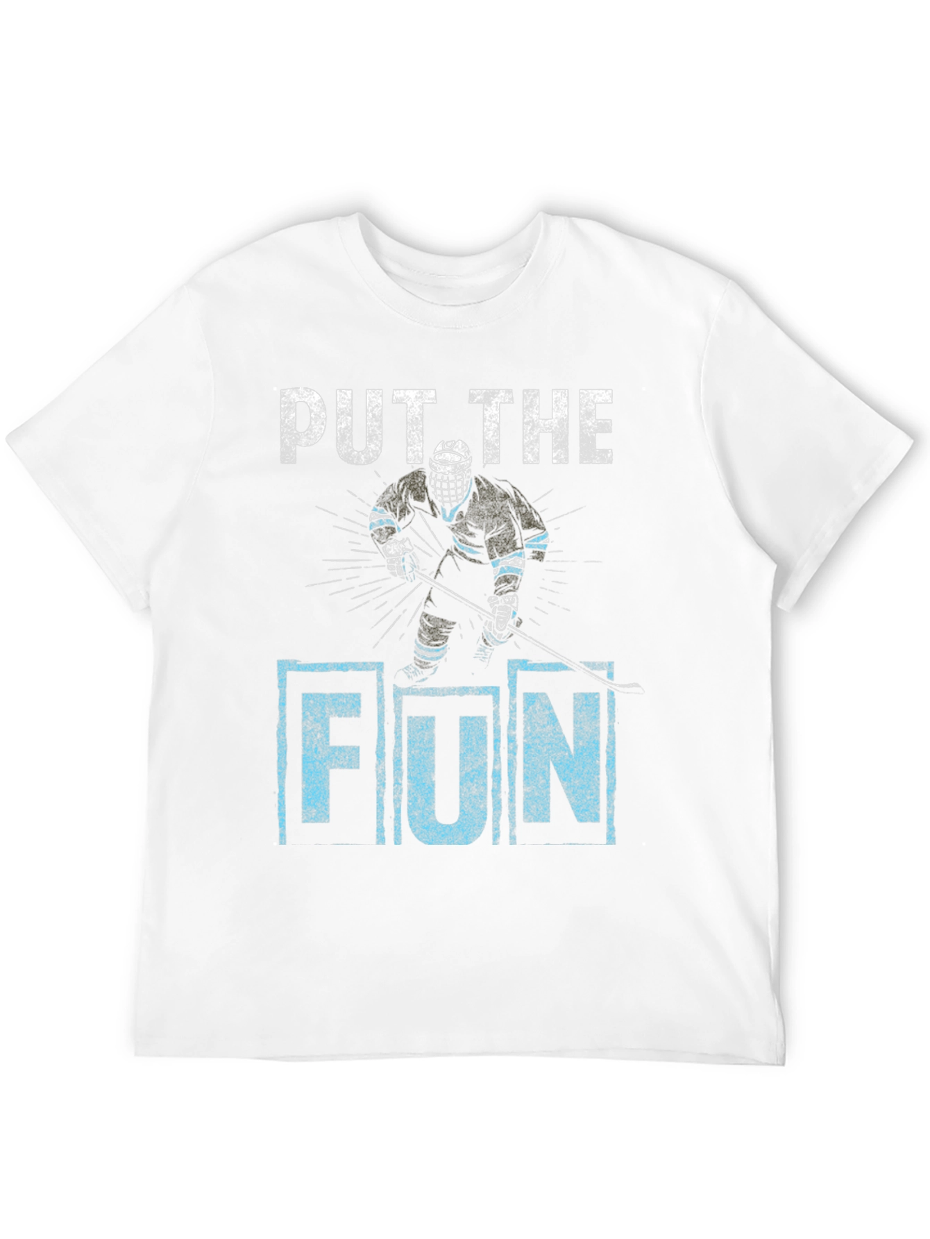 Put The Fun In Hockey Black Graphic Tee