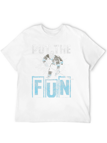 Put The Fun In Hockey Black Graphic Tee