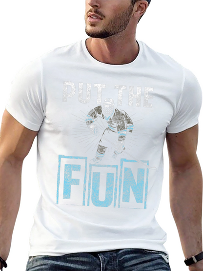 Put The Fun In Hockey Black Graphic Tee