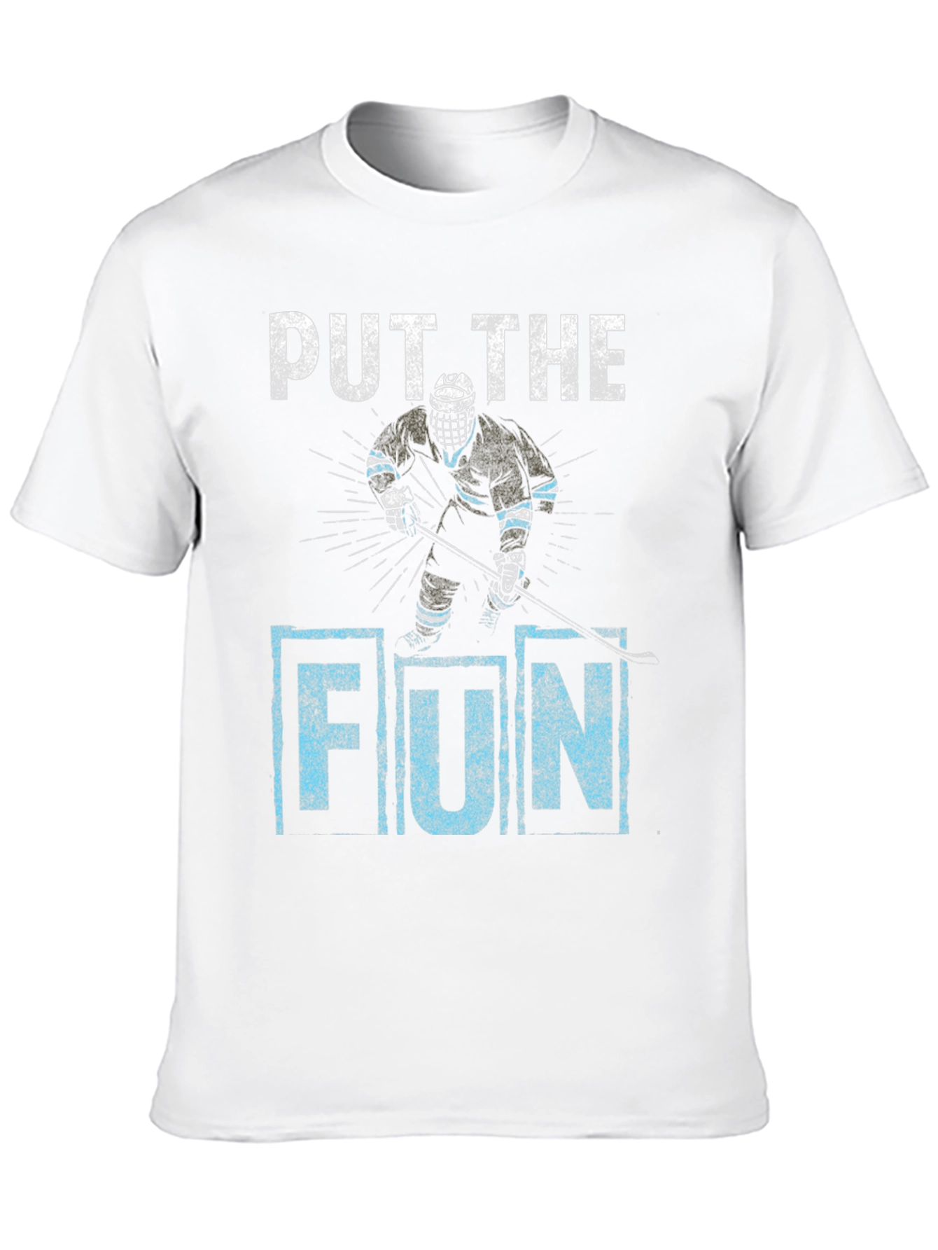 Put The Fun In Hockey Black Graphic Tee