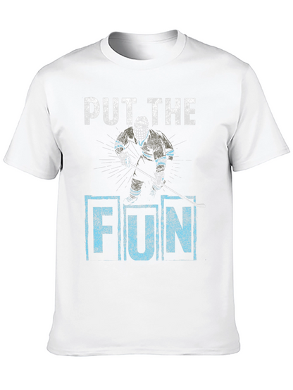 Put The Fun In Hockey Black Graphic Tee