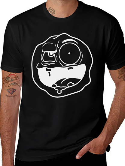 Funny Face Graphic Black T-Shirt