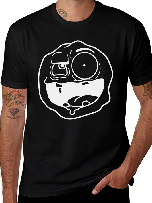 Funny Face Graphic Black T-Shirt