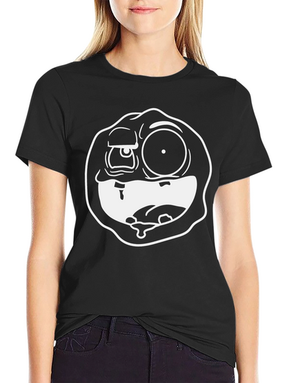 Funny Face Graphic Black T-Shirt