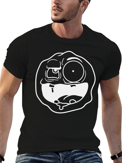 Funny Face Graphic Black T-Shirt