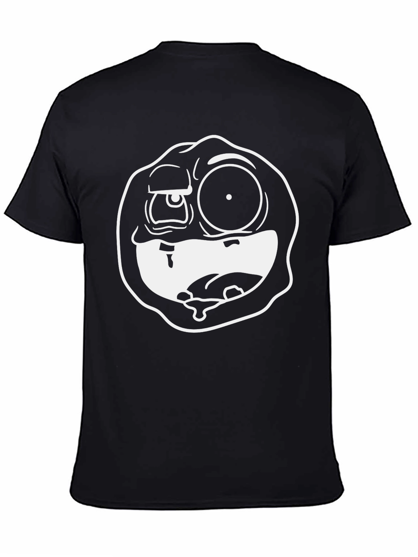 Funny Face Graphic Black T-Shirt