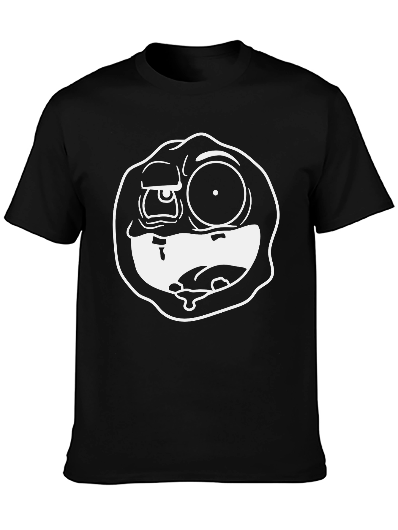 Funny Face Graphic Black T-Shirt