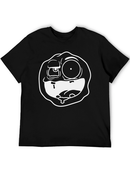 Funny Face Graphic Black T-Shirt