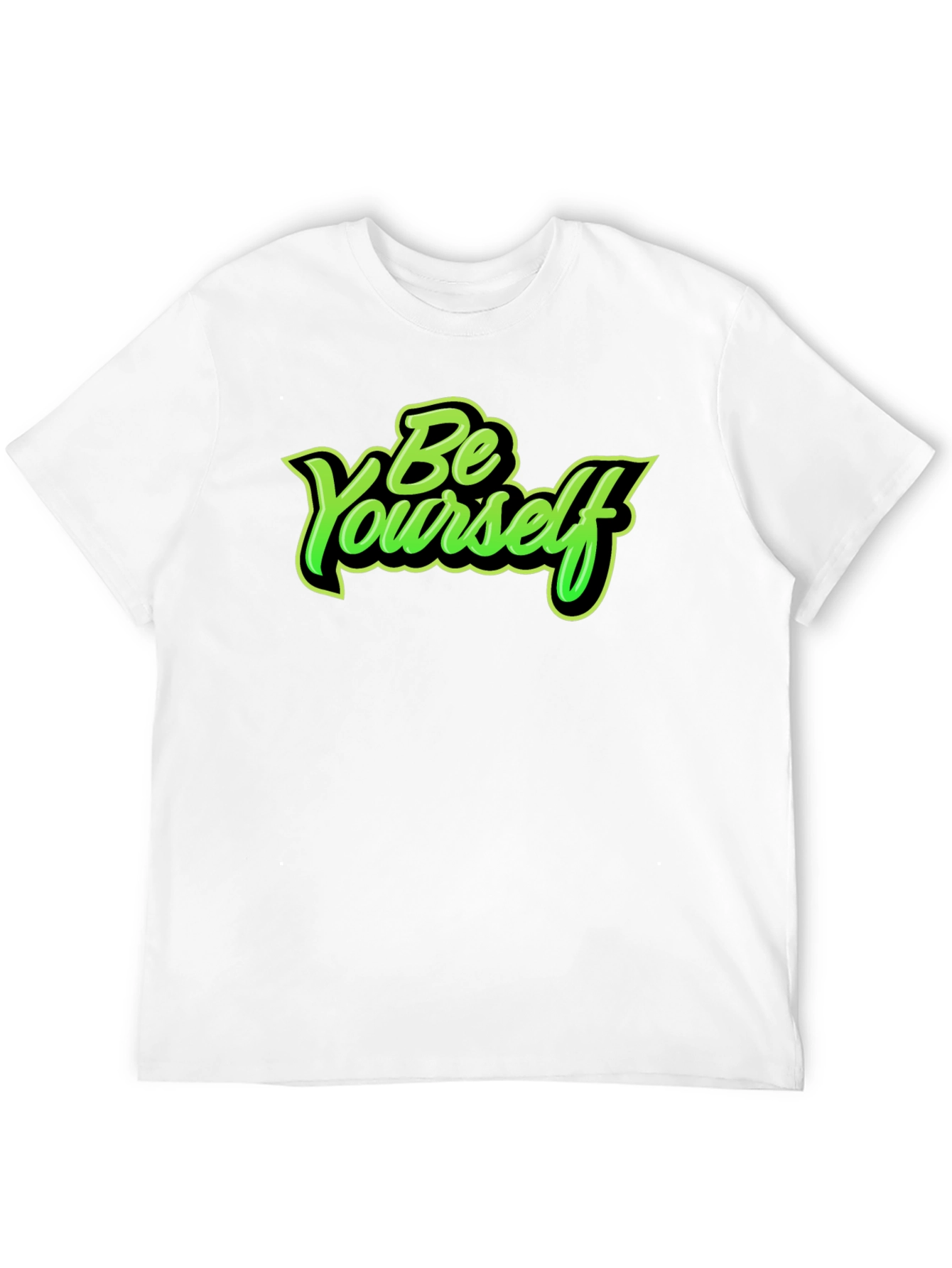 Be Yourself Graphic Print Crew Neck T-Shirt