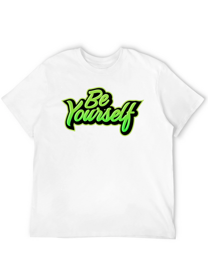 Be Yourself Graphic Print Crew Neck T-Shirt