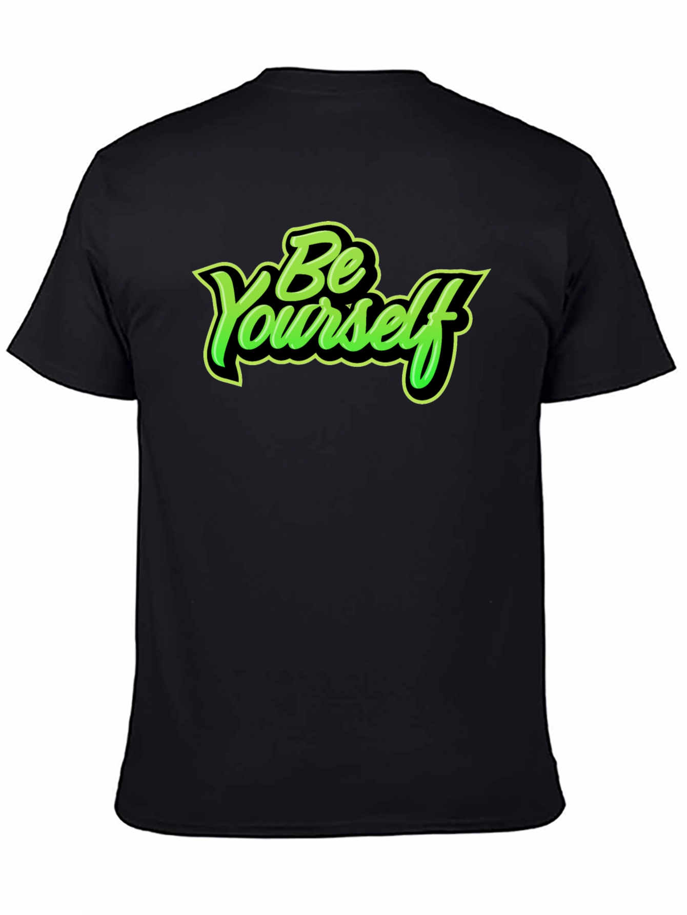 Be Yourself Graphic Print Crew Neck T-Shirt