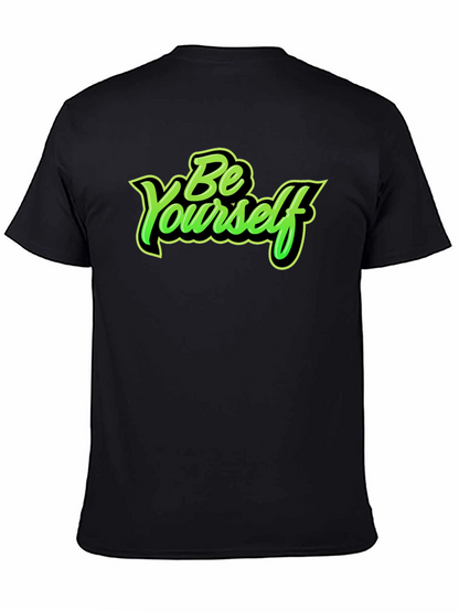 Be Yourself Graphic Print Crew Neck T-Shirt