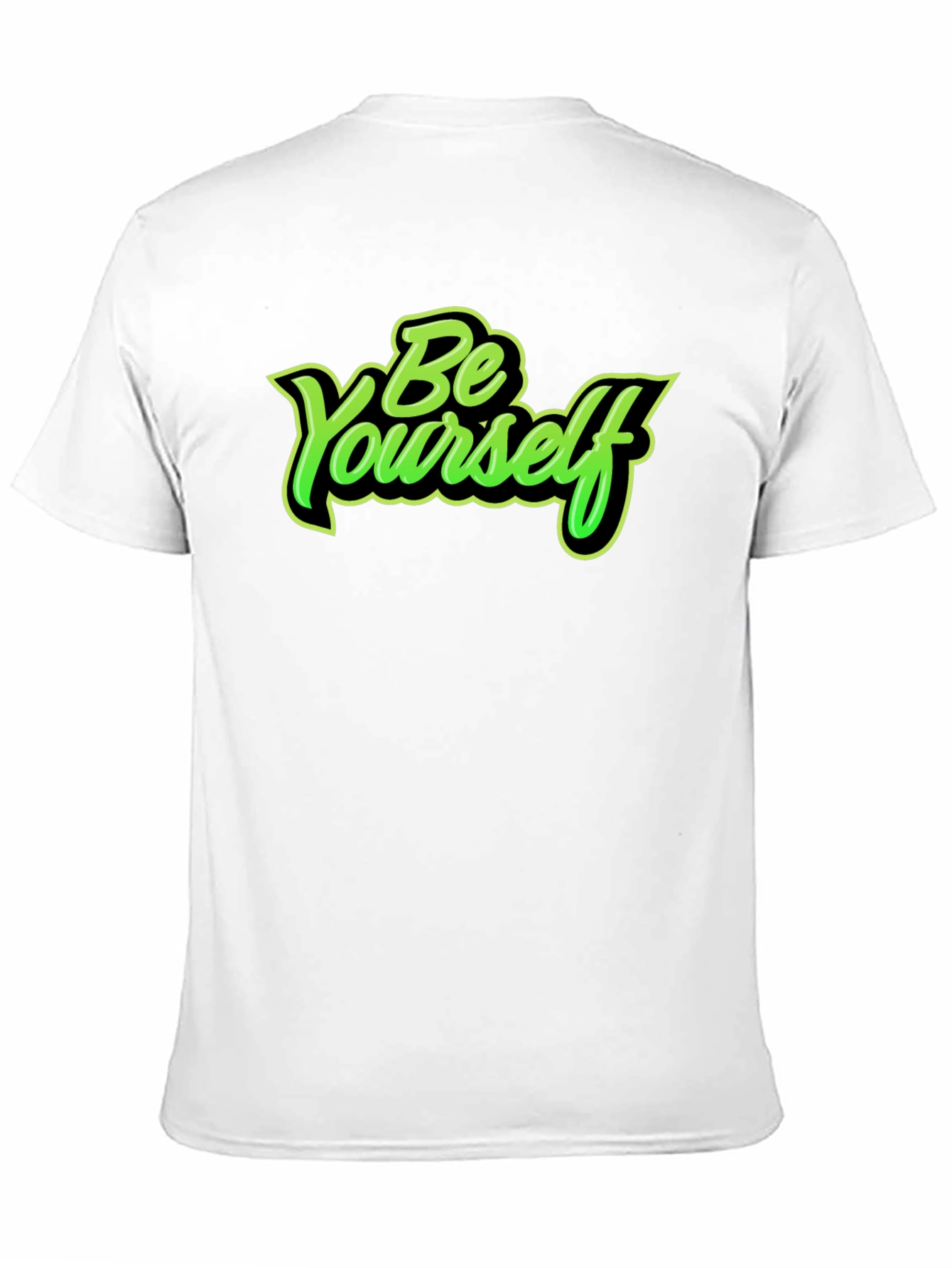 Be Yourself Graphic Print Crew Neck T-Shirt