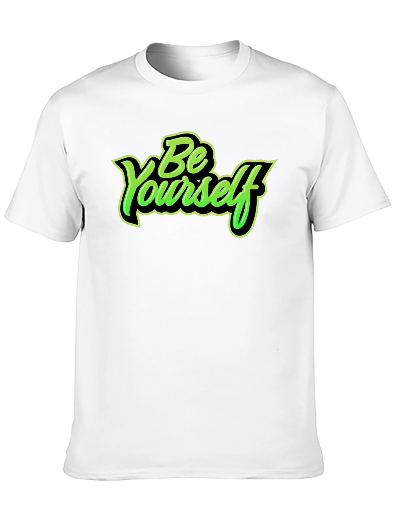 Be Yourself Graphic Print Crew Neck T-Shirt