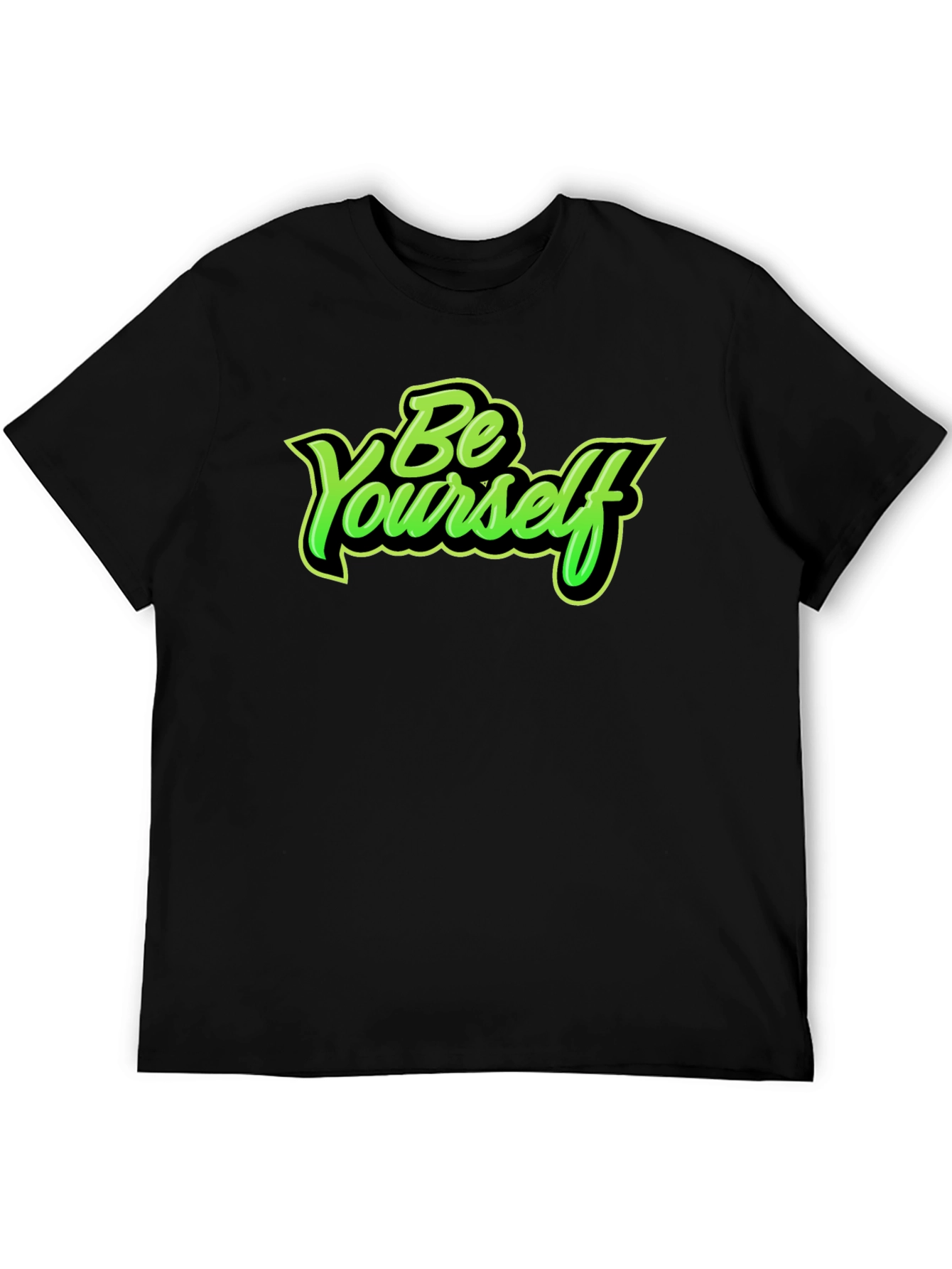 Be Yourself Graphic Print Crew Neck T-Shirt
