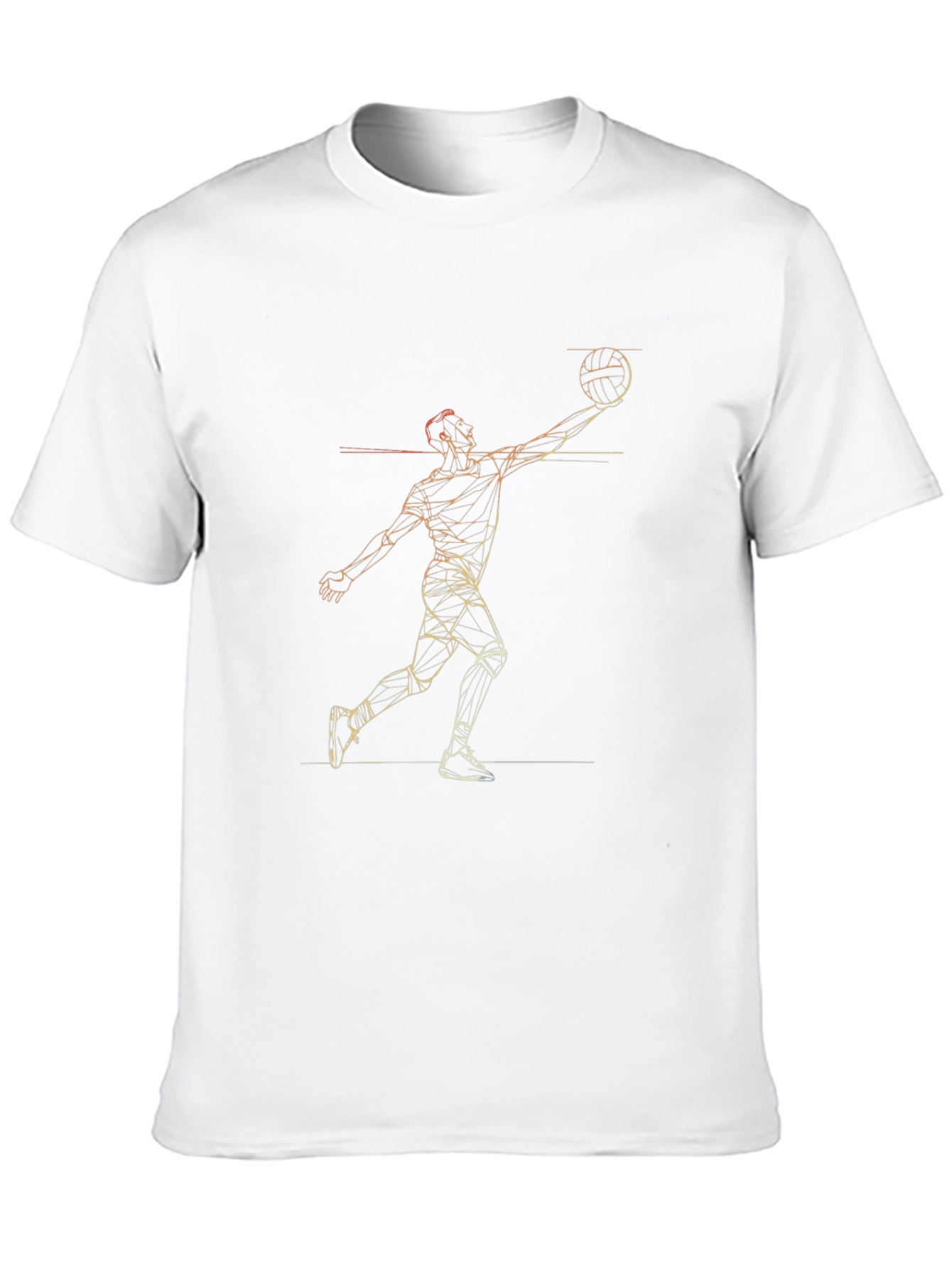 Geometric Basketball Player Black T-Shirt