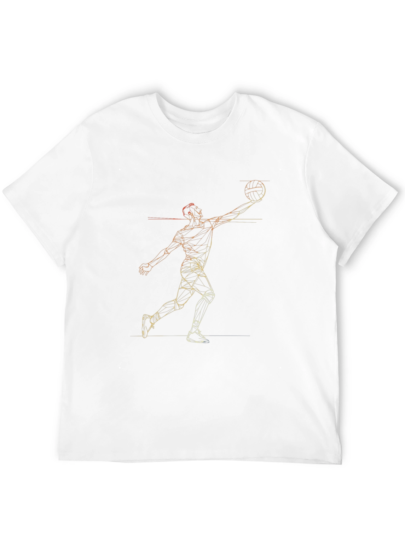 Geometric Basketball Player Black T-Shirt
