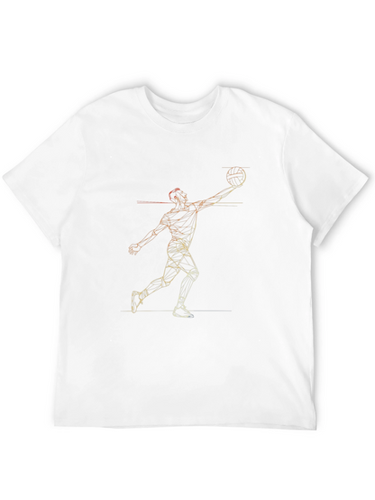 Geometric Basketball Player Black T-Shirt