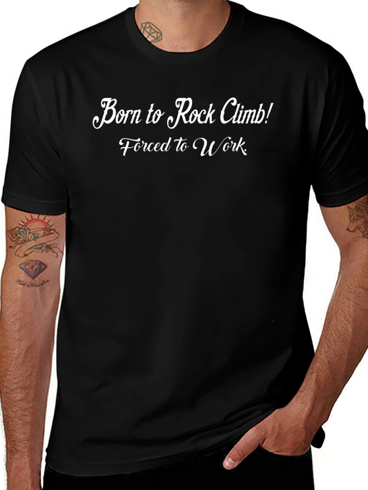 Born to Rock Climb Black T-Shirt