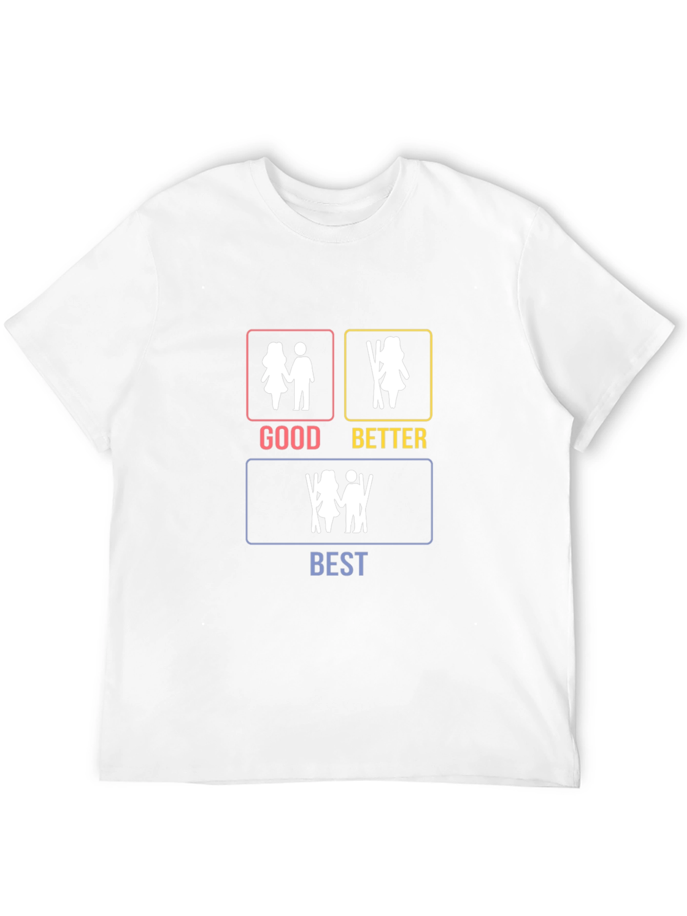 Skiing Couple T-Shirt - Good Better Best Design
