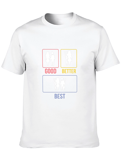 Skiing Couple T-Shirt - Good Better Best Design