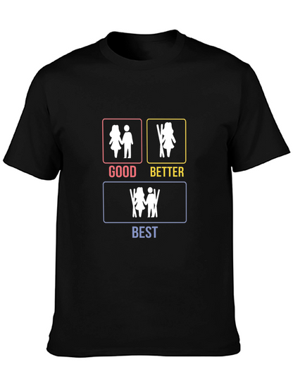 Skiing Couple T-Shirt - Good Better Best Design
