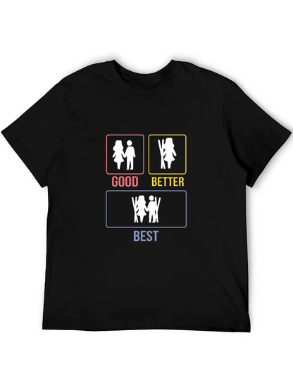 Skiing Couple T-Shirt - Good Better Best Design