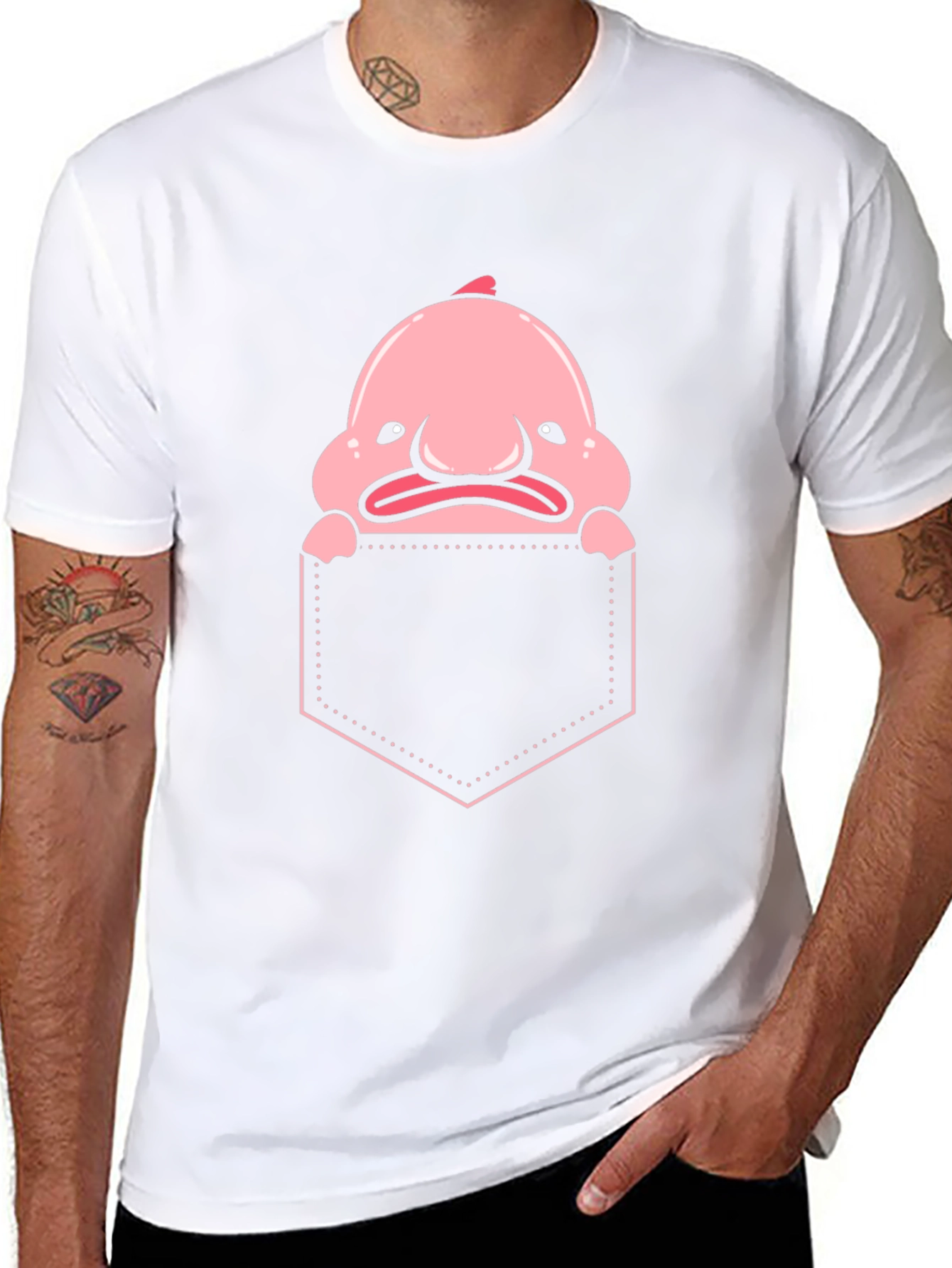 Blobfish Pocket T-Shirt - Funny Sea Creature Tee