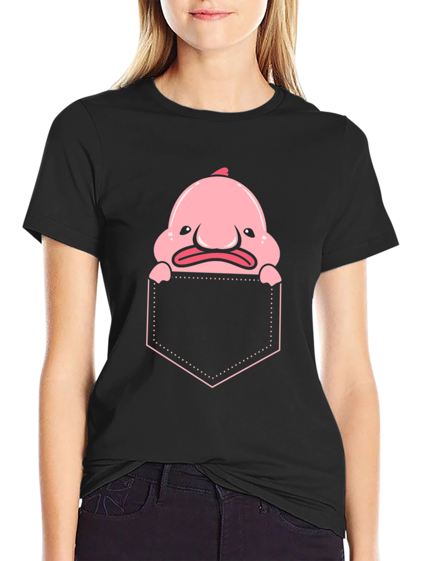 Blobfish Pocket T-Shirt - Funny Sea Creature Tee