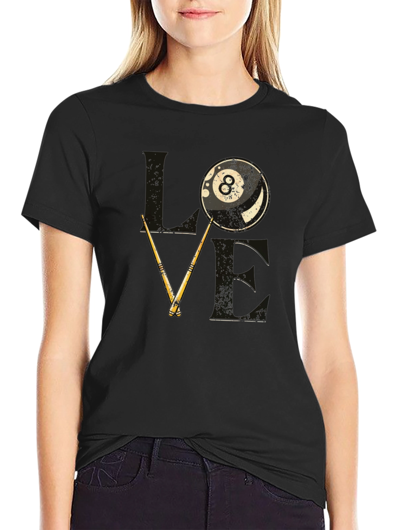 Love Billiards Graphic Tee - 8 Ball Pool T-Shirt
