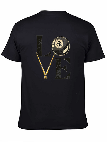 Love Billiards Graphic Tee - 8 Ball Pool T-Shirt