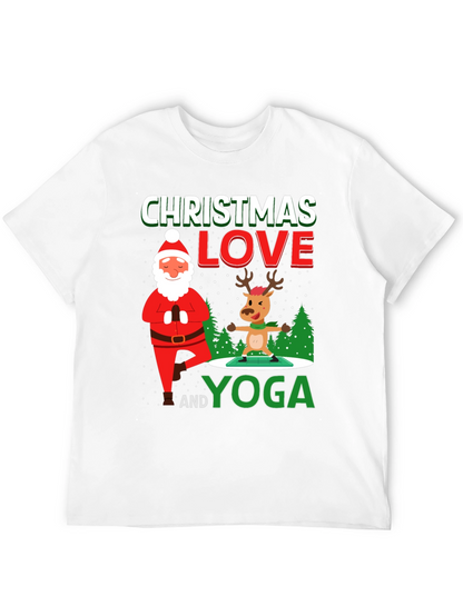 Christmas Love and Yoga Graphic T-Shirt