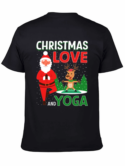 Christmas Love and Yoga Graphic T-Shirt